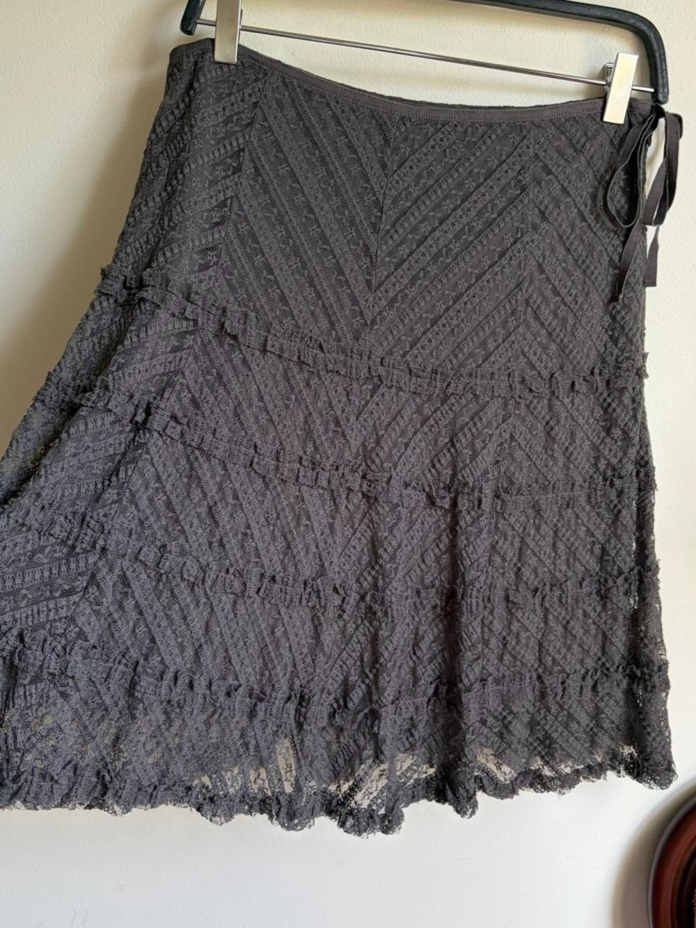 Tara Jarmon Lace Tiered Midi Skirt Size M - Picture 3 of 7